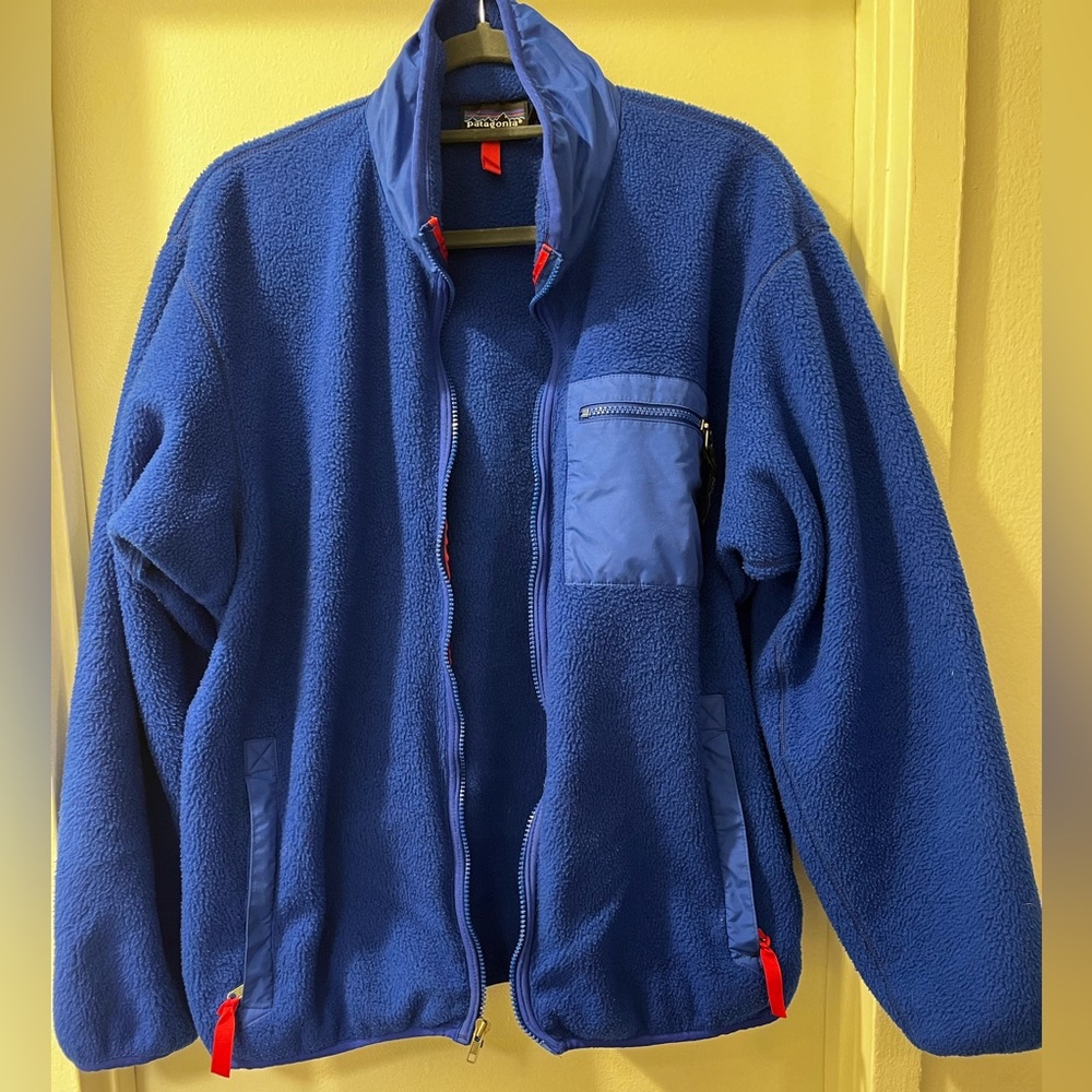 Patagonia Vintage 90’s Fleece Jacket Full Zip (Blue)